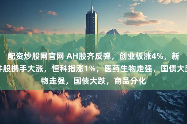 配资炒股网官网 AH股齐反弹，创业板涨4%，新能源、AI硬件股携手大涨，恒科指涨1%，医药生物走强，国债大跌，商品分化